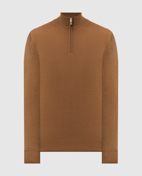 Canali Коричневий джемпер з вовни MK01149C0015