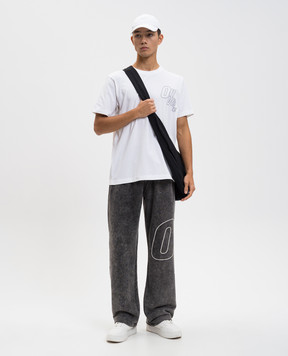 Off-White Біла футболка з принтом логотипа 44MAA027F5J009