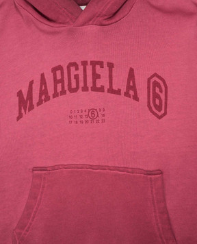 Maison Margiela MM6 Детские розовые худи с принтом логотипа M61135MM08P