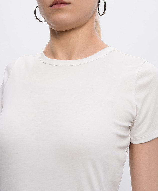 Intoca Белая футболка из хлопка DIOSBASICPOD312 изображение 5