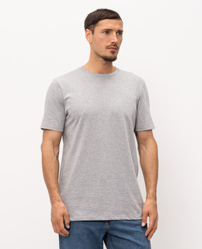 Cashmere&Whiskey Серая футболка с принтом логотипа TSHIRT