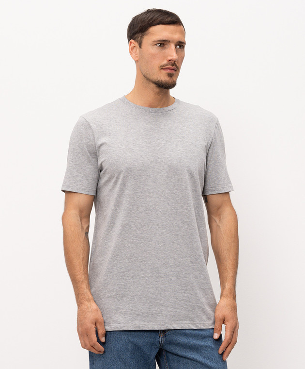 Cashmere&Whiskey Серая футболка с принтом логотипа TSHIRT изображение 2