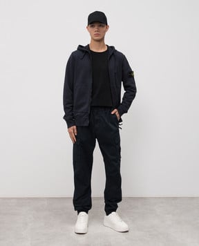 Stone Island Сині карго з патчем логотипа K2S153100031S0010