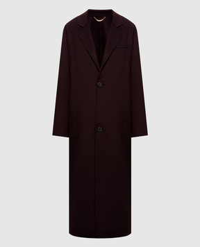 Victoria Beckham Бордовое пальто с шерстью 1326WCT007364C
