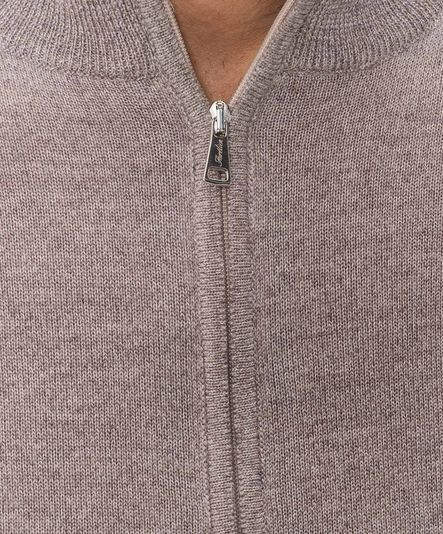 Cashmere&Whiskey Кардиган сірого кольору з вовни мериноса 97396 зображення 5