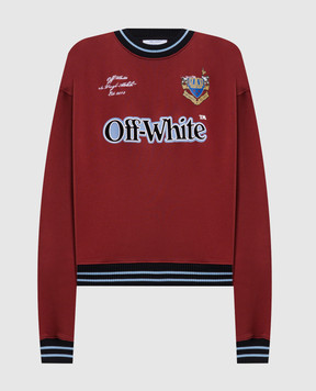 Off-White Червоний світшот з логотипом 2BA075F25FLE003