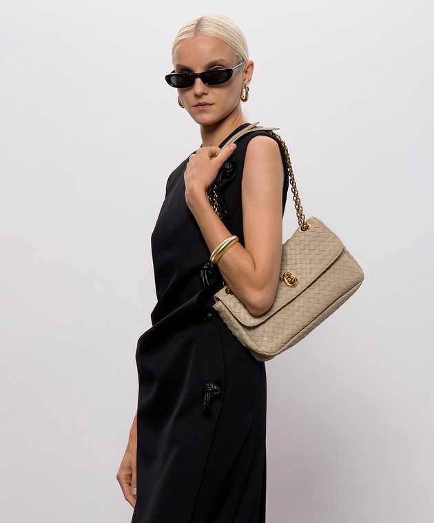 Bottega Veneta Бежевая кожаная сумка Madison 876648V6JG0 изображение 2