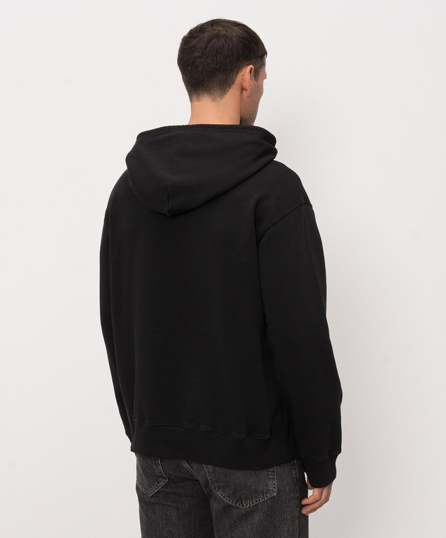 Maison Margiela MM6 Чорне худі з нашивкою SH0GU0048M25025 зображення 4