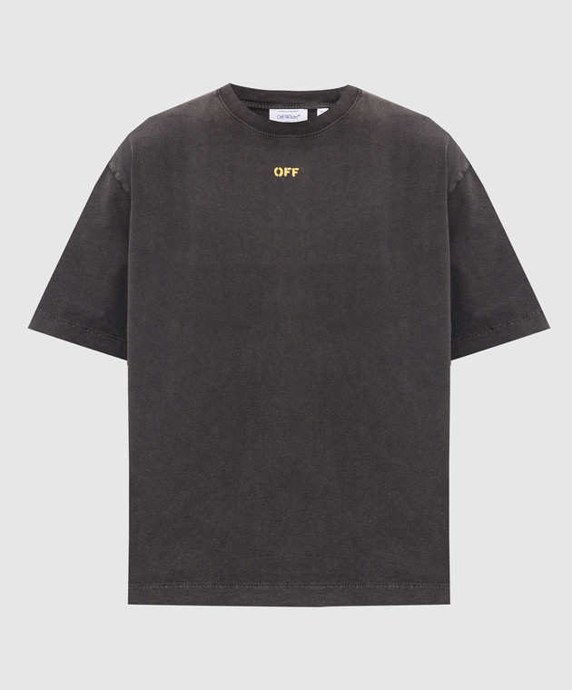 Off-White Сіра футболка з принтом Fallen Caravaggio 44MAA120S26J00B