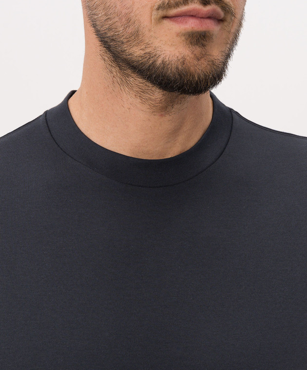 Canali Синя футболка прямого крою MJ02451T0965 зображення 4