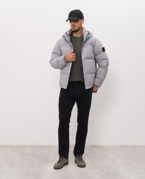 Stone Island Серая футболка с вышивкой эмблемы L2S152100024S00V3