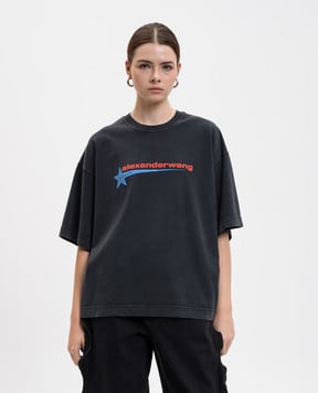 Alexander Wang Сіра футболка з принтом логотипа UCC4251863
