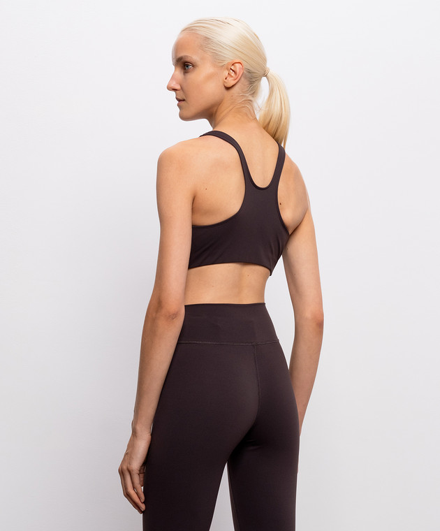 Sporty & Rich Коричневый спортивный топ Serif TO003711300BR29 изображение 4