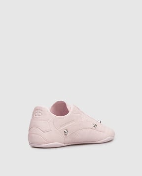 Balenciaga Розовые кожаные кроссовки City 856693WZENC