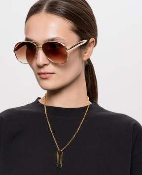 Off-White Золотистий ланцюжок Paperclip OWOB145S26MET001