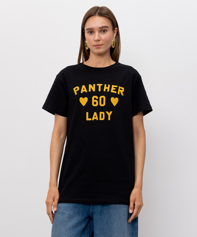 Valentino Черная футболка Panther Lady 9B3MG26GAA2 изображение 3