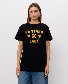 Valentino Черная футболка Panther Lady 9B3MG26GAA2