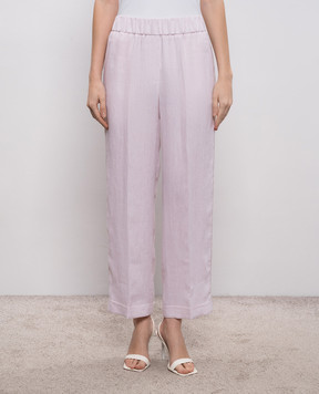 Peserico Розовые брюки из льна P0444502600