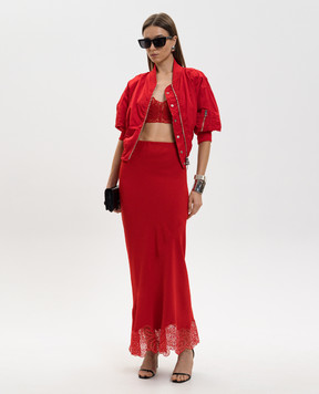 Ermanno Scervino Красный двухсторонний бомбер D480D301UUJ