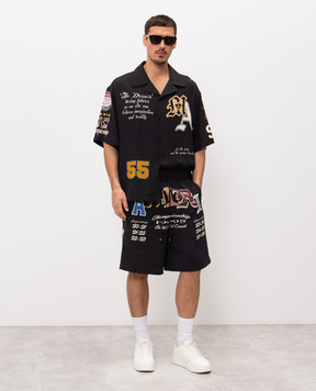 AMIRI Чорна сорочка Varsity Patch AMTOSH1043