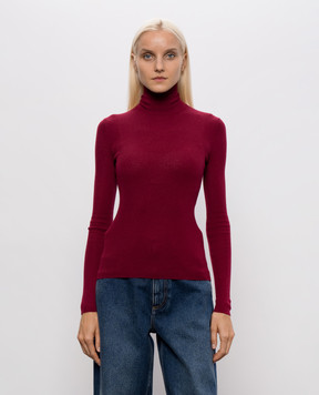 Dolce&Gabbana Бордовый гольф из кашемира в рубчик FXW95TJBW25