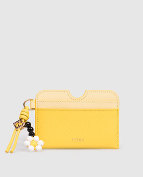 Fendi Жовтий шкіряний картхолдер з підвіскою 8M0562AWR8