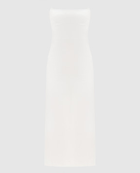 SSHEENA Белое платье миди Allacciami с льном 26SSALLACCIAMITS26012A8