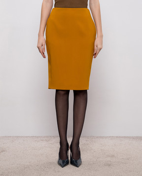 Saint Laurent Помаранчева спідниця-олівець Cassandre 852654Y5J19