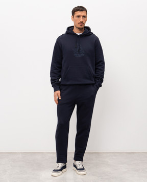 Trussardi Синие худи с принтом G8218000117NMF507F01