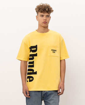 Rhude Желтая футболка с карманом RHPF26TT13012