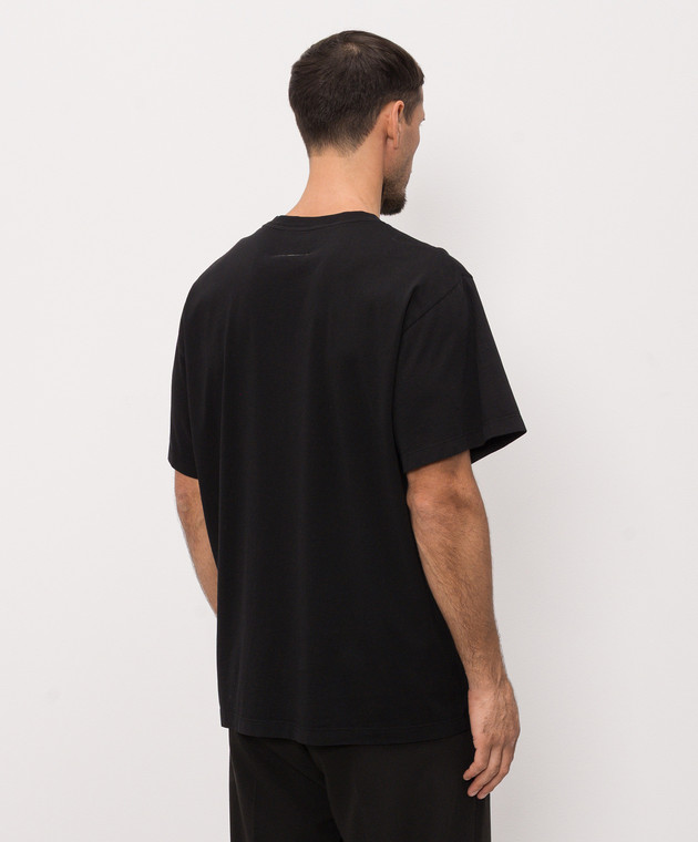 Maison Margiela MM6 Чорна футболка з нашивкою SH0GC0071M20258 зображення 4