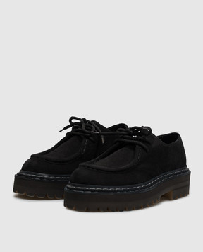 Officine Creative Чорні замшеві дербі Blossom BLOSSOM001NERO