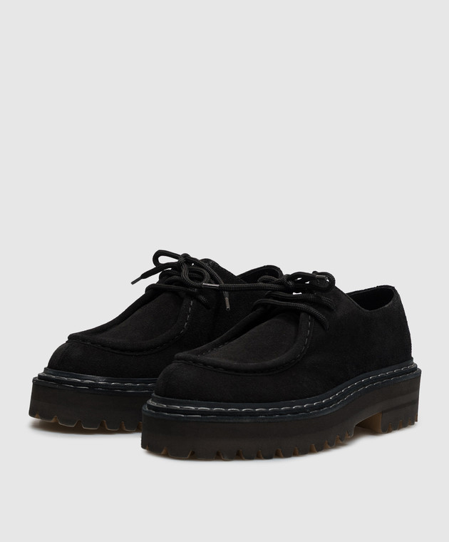 Officine Creative Черные замшевые дерби Blossom BLOSSOM001NERO изображение 2