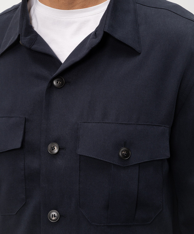 Canali Синя сорочка AE0557431019 зображення 5