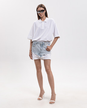 Alexander Wang Белое платье-поло двойной конструкции 4DC3266121
