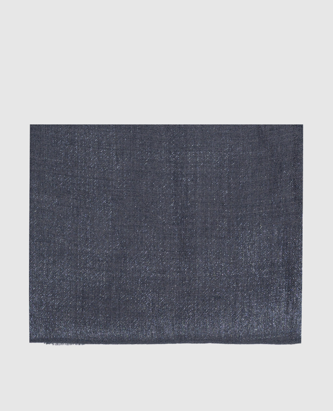 Синий палантин с кашемиром и шелком с люрексом