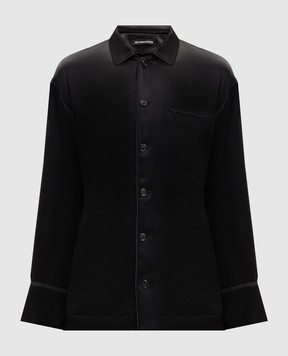 Ann Demeulemeester Чорна блуза Coby Relaxed Lounge B0014007FA734