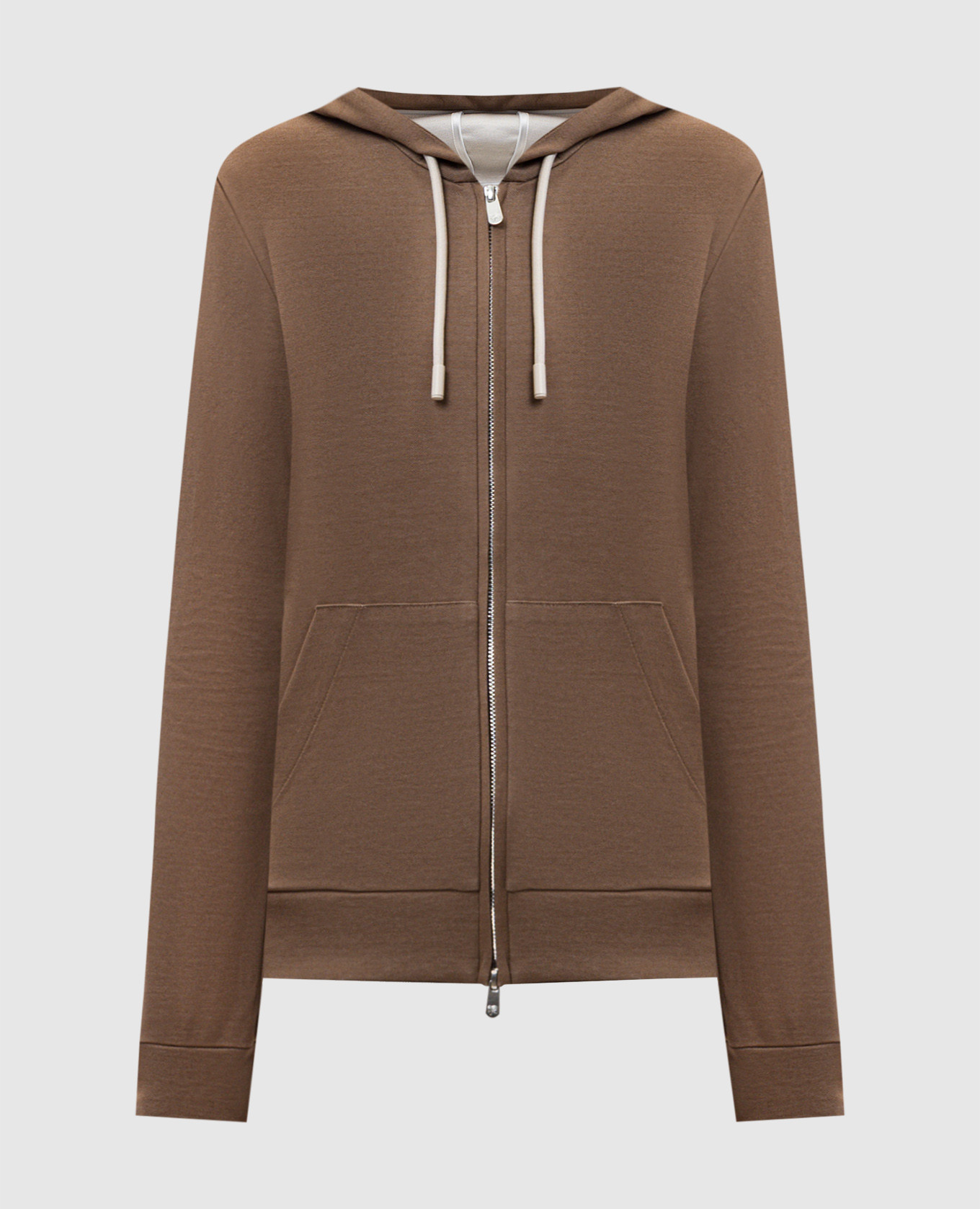 Коричневая спортивная куртка Miked с шелком