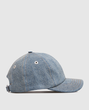 Ami Paris Синяя джинсовая кепка с вышивкой эмблемы UCP264DE0046w