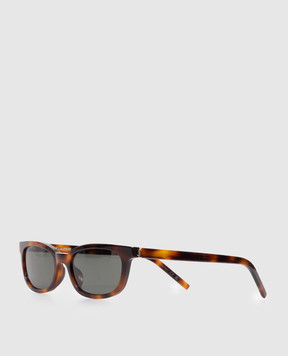 Saint Laurent Коричневі сонцезахисні окуляри Wellington 862897Y9956