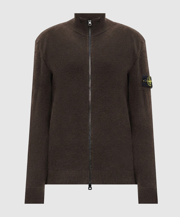 Stone Island Коричневый кардиган из шерсти L2S155100023S00B4