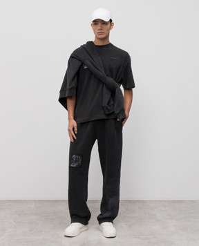 Off-White Серые спортивные штаны Faded Painting 44MCH05AF5F004