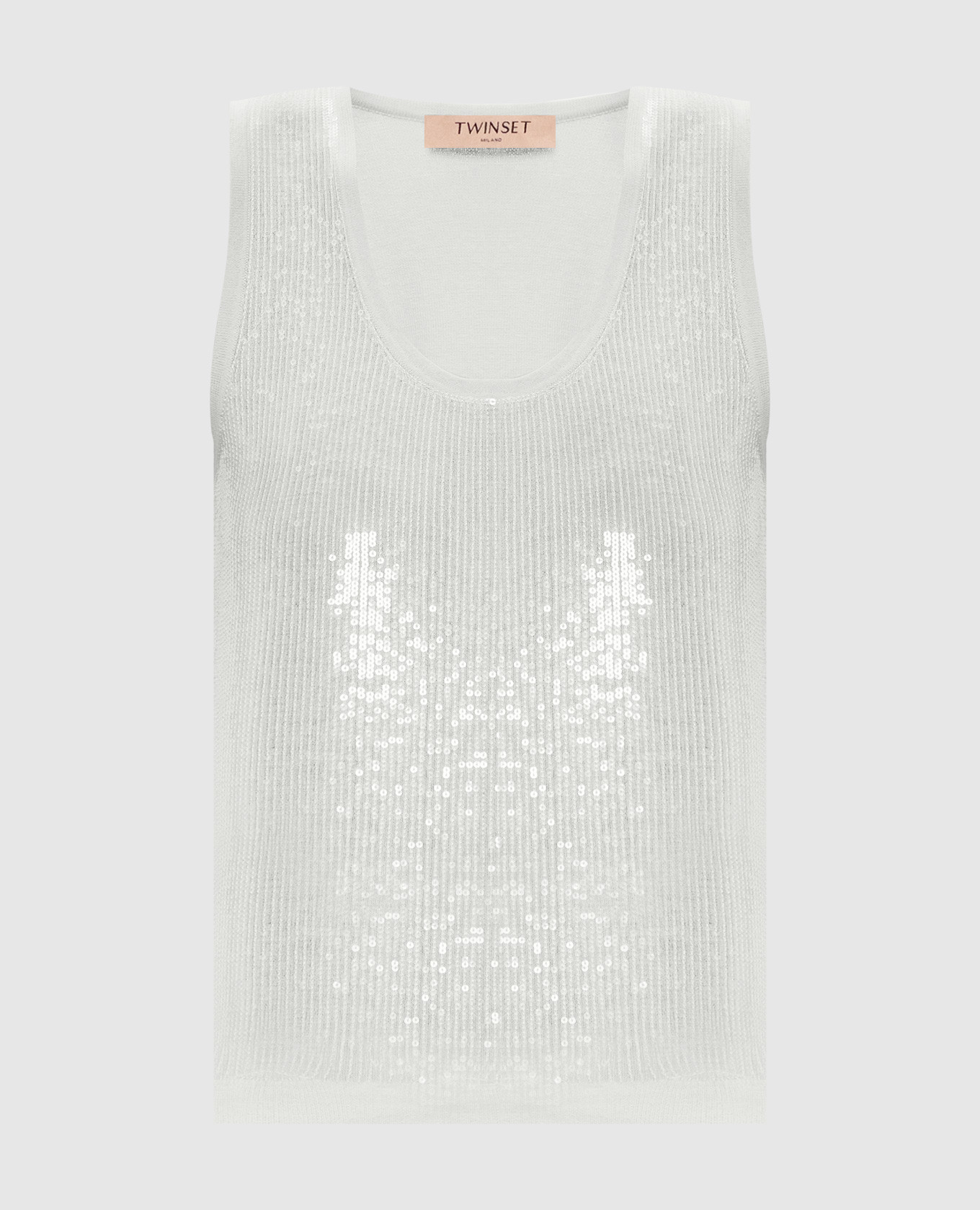 Зеленый топ с пайетками