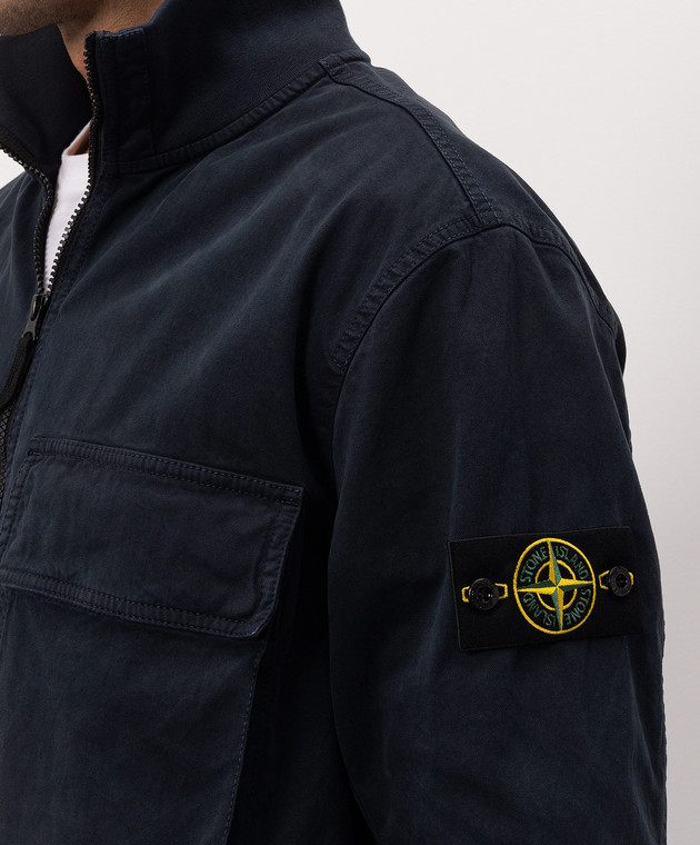 Stone Island Синяя куртка с патчем логотипа L2S151200024S00L1 изображение 5