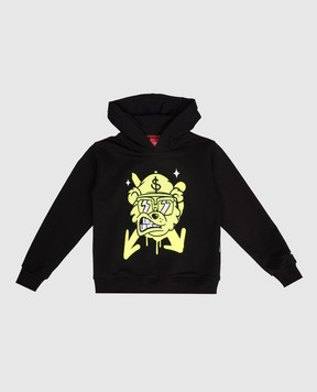 Sprayground Дитяче чорне худі Graffiti Bear SPY1440EBLK