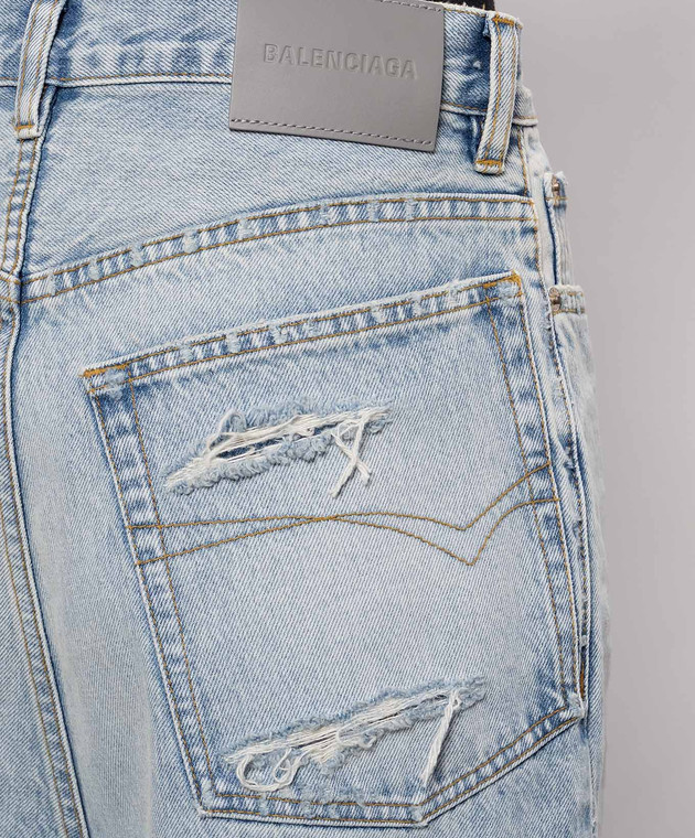 Balenciaga Блакитні джинси з патчем логотипа A001OETBP48 зображення 5