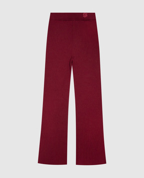Dolce&Gabbana Детские бордовые леггинсы из шерсти L5KWNKJDVIX6