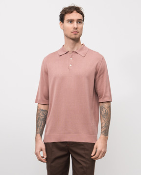 ISAIA Рожеве поло із шовку MG8262Y0470