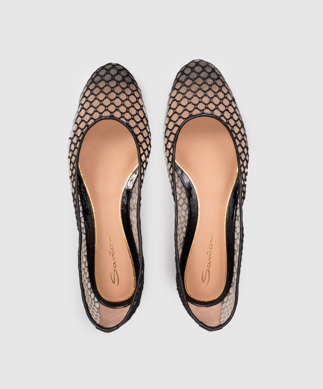 Santoni Чорні балетки WASE72200HA2NGHA зображення 4