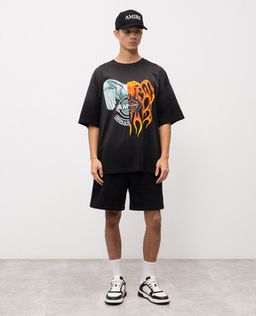 AMIRI Чорна футболка з принтом AMTOJR1043